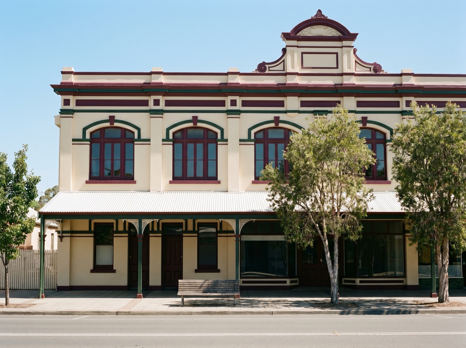 Repainted heritage commercial shopfront on the main street of Bega CBD